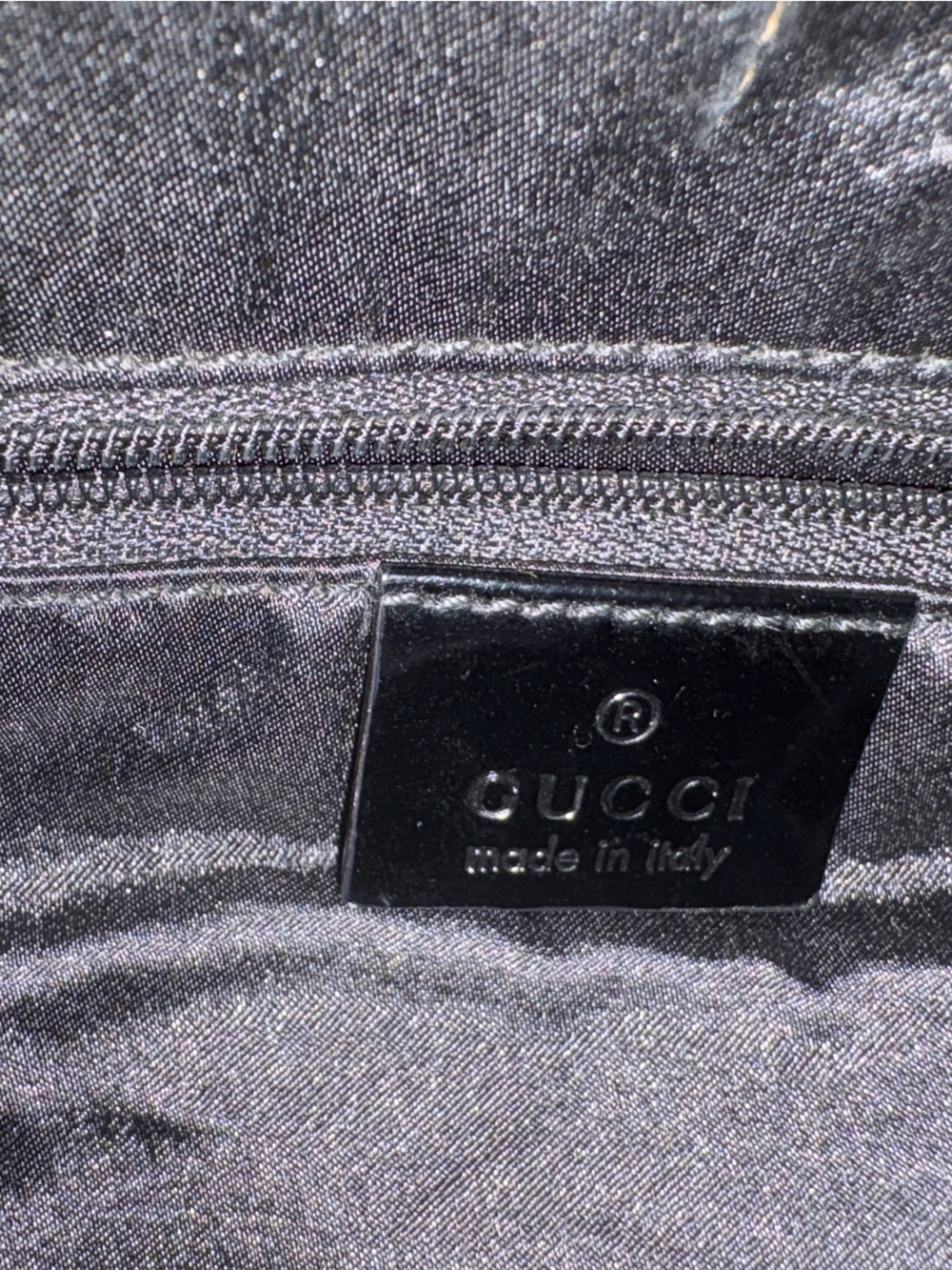 Gucci Black Fabric Satchel with Metal Accent Handle - Picture 9 of 16